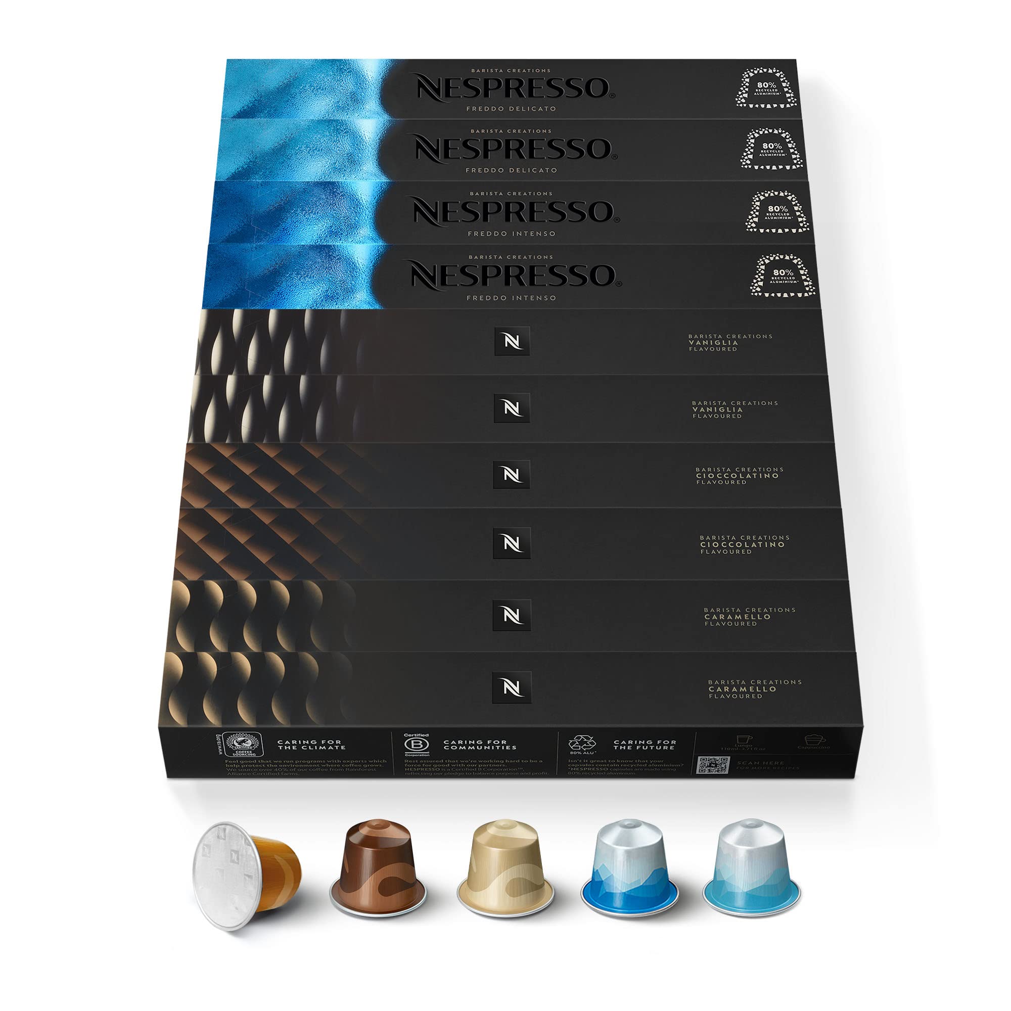 Nespresso Original Line Barista Variety Pack Espresso Coffee Pods, 100 Count