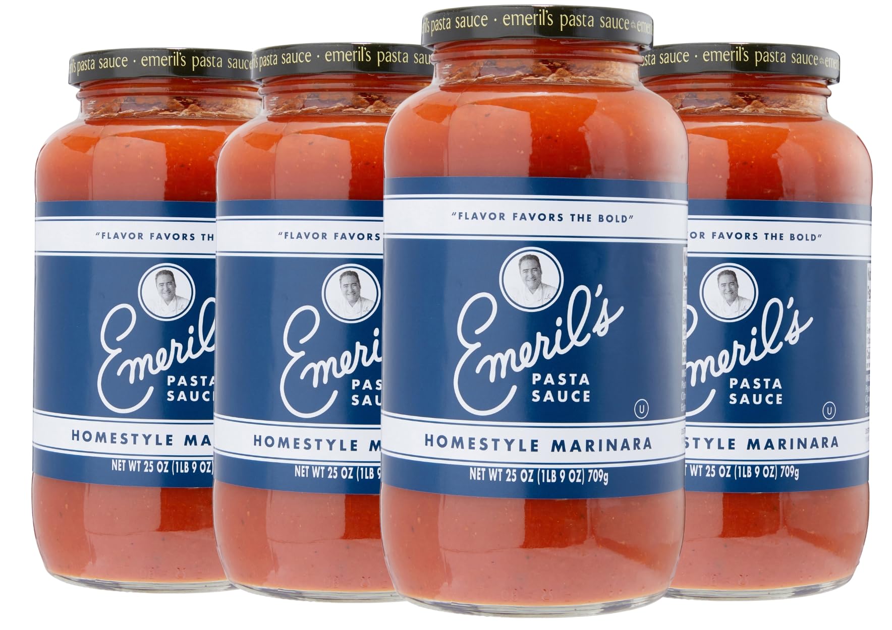 Emeril Lagasse Homestyle Marinara 4-Pk Pasta Sauce Jar 25 Oz Gourmet Pasta Sauces: Best For Homemade Pasta, Pizza And Spaghetti Sauce