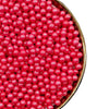 Red Sprinkles Edible Pearls,Cake Sprinkles 130G 4.6Oz,Cookie Sprinkles,Sugar Pearl, Edible Candy Pearls For Cake Cupcake Decorat