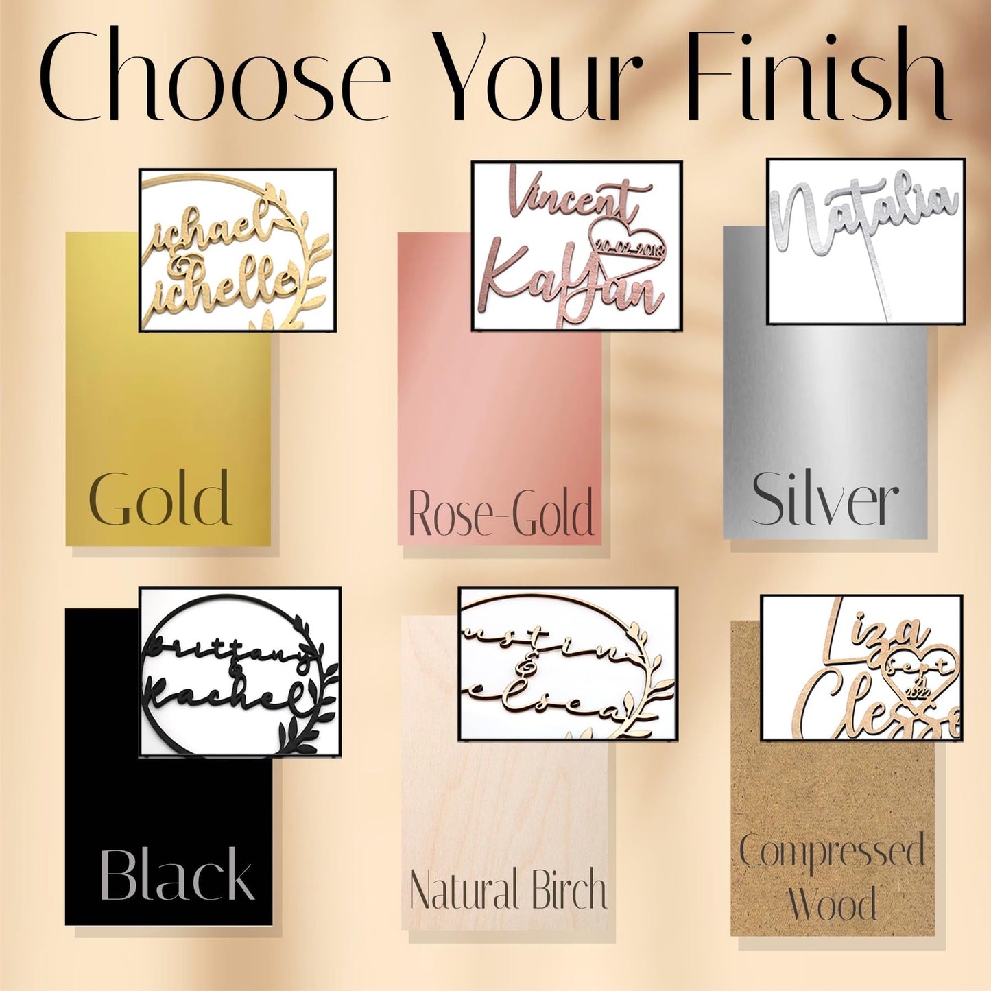 Shop Simply Perfect Custom Cake Topper, Personalized Cake Topper For Wedding, Anniversary, Engagement - Double Sided Black, Gold