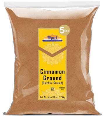 Rani Cinnamon Powder (Ground) Spice 80oz (5lbs) 2.27kg Bulk ~ All Natural | Salt-Free | Vegan | No Colors | Gluten Friendly | NO