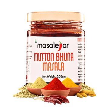 Masalejar Ready to Cook Mutton Bhuna Masala Spice Mix 200gm Serves 5-6 | Chicken Bhuna Meat Masala | Just Mix & Cook | No added 