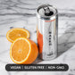 Naked Sparkling Energy Drink - Orange  Organic Caffeine  Organic Lemon Juice  Zero Sugar  No Sucralose  Naturally Sweetened  Natural Energy Drinks  Vegan  Gluten-Free  Non-GMO - 12oz Cans (Pack of 12)