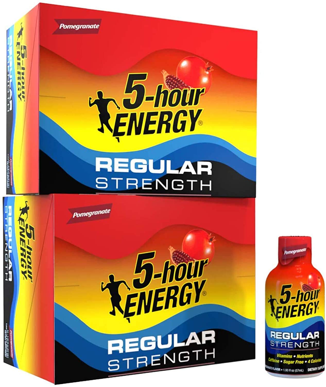 5-hour ENERGY Shot, Regular Strength, Pomegranate, 1.93 Fl Oz, Pack of 24