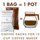 SARASOTA COFFEE & TEA CO. Gourmet Medium Roast Coffee Ground Packets, Salted Caramel, 2 Ounce Bags, Pack of 12