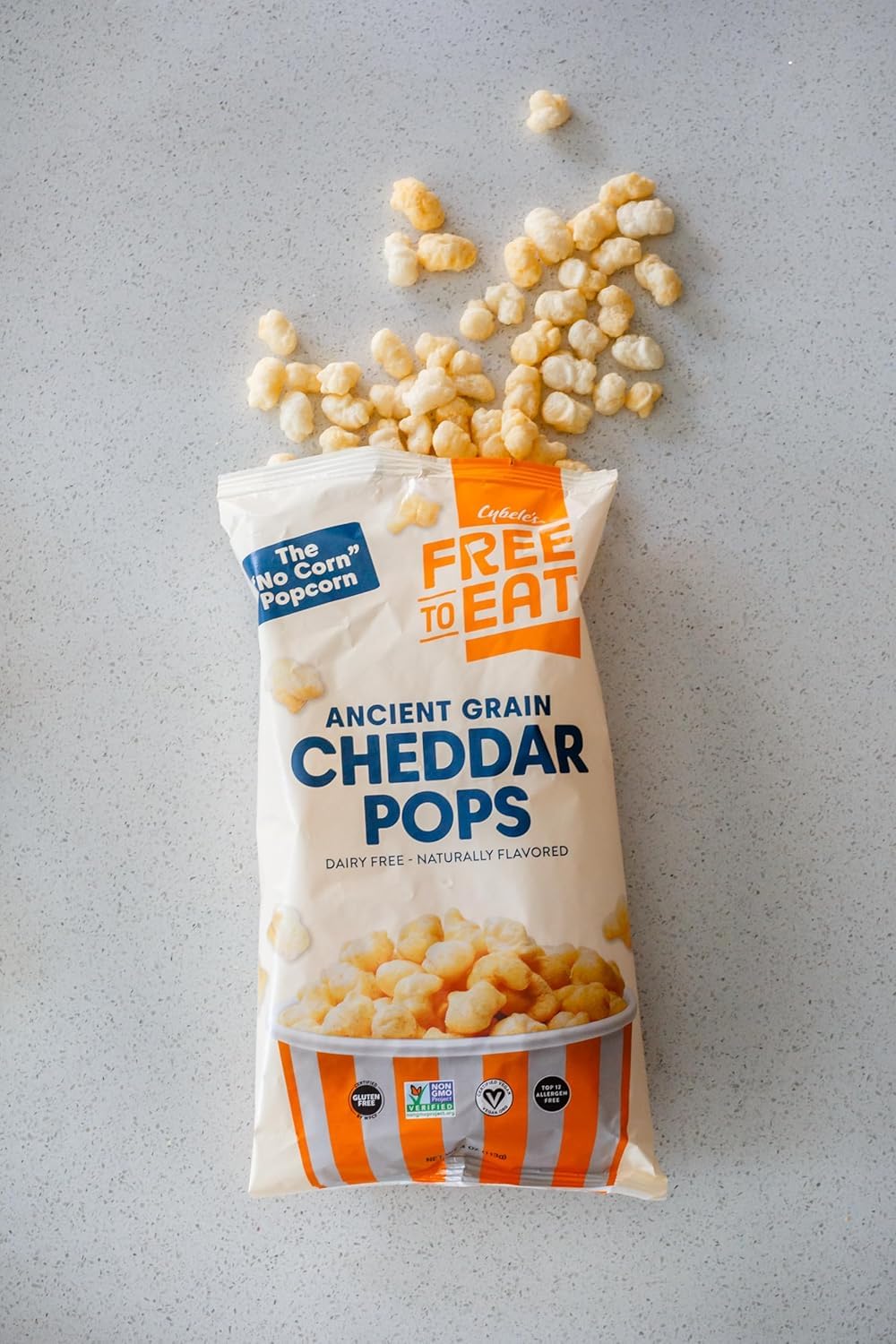 Cybele'S Free-To-Eat Ancient Grain Pops - Healthy Snacks, All Natural, Gluten-Free, Vegan, No Preservatives Or Additives (Chedda