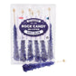 Espeez Extra Large Rock Candy Sticks - 6 Count, Blueberry Flavor, Navy Blue, Individually Wrapped for Parties and Buffets