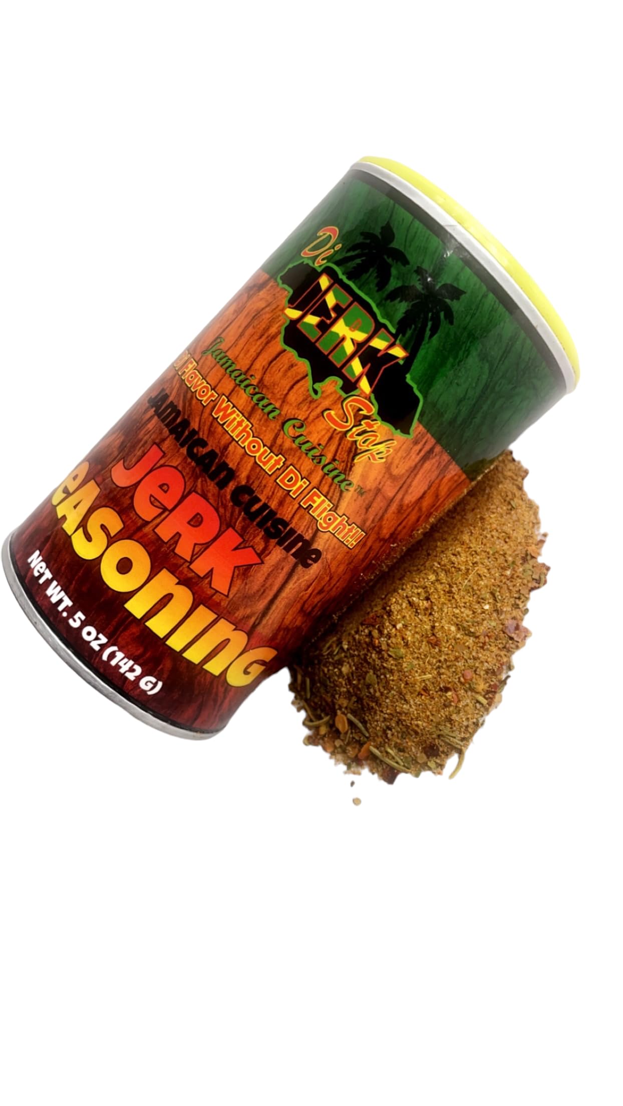 Di Jerk Stop Jerk Seasoning, Low Sodium, Traditional Jamaican Flavor, 5 Ounce