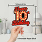 Happy 10Th Birthday Cake Topper Fluorescent Flashing Night Out Hen Movie Nightclub Theme Decor Supplies Boy Girl Happy Birthday