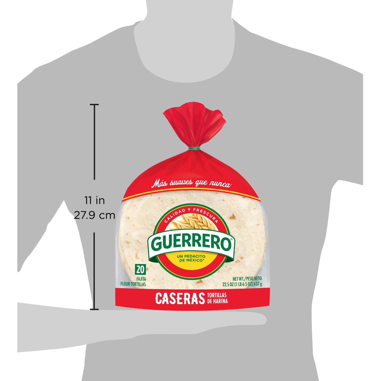 Guerrero Caseras Fajita Flour Tortillas, Trans Fat Free, Authentic, Small Size, 20 Count