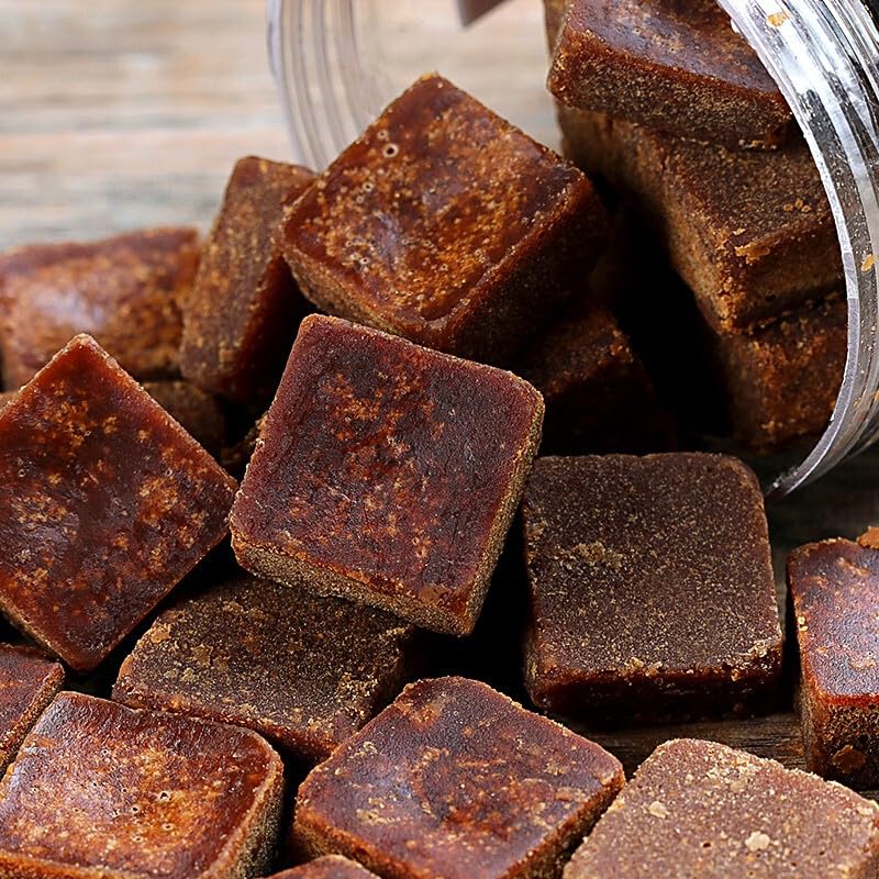 LUCENTIS Chinese Brown Sugar Cubes – 14.2oz Handmade Yunnan Dark Sugar, Natural Sweetener for Tea & Coffee