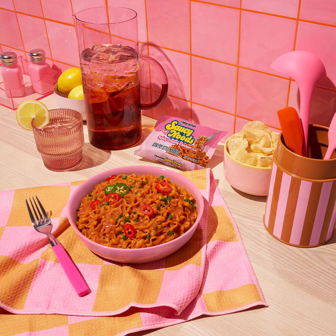 Maruchan Ramen Spicy Creamy Chicken Noodles, Stir Fry Style, 20 Count