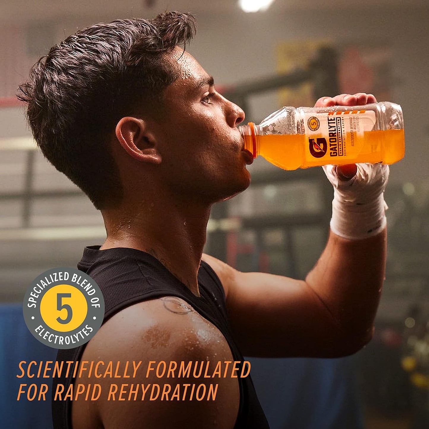 Gatorlyte Rapid Rehydration Electrolyte Drink, Watermelon, Specialized Blend of 5 Electrolytes, Lower Sugar, No Artificial Sweet
