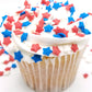 Ncs 4Th Of July Red, White And Blue Star Edible Sprinkles, 8 Ounces - Great For Cupcakes, Cookies, Cakes, Cakes Pops