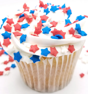 Ncs 4Th Of July Red, White And Blue Star Edible Sprinkles, 8 Ounces - Great For Cupcakes, Cookies, Cakes, Cakes Pops
