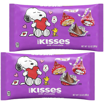 Valentines Day Hersheys Kisses Milk Chocolate Snoopy & Friends Candy - Delicious Melt-In-Your-Mouth Special Snoopy And Friends F