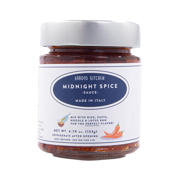 Arroyo Kitchen Midnight Spice Sauce, Vegan Oil Blend with Sundried Tomato & Garlic, 4.7 fl. oz (1 Pack)