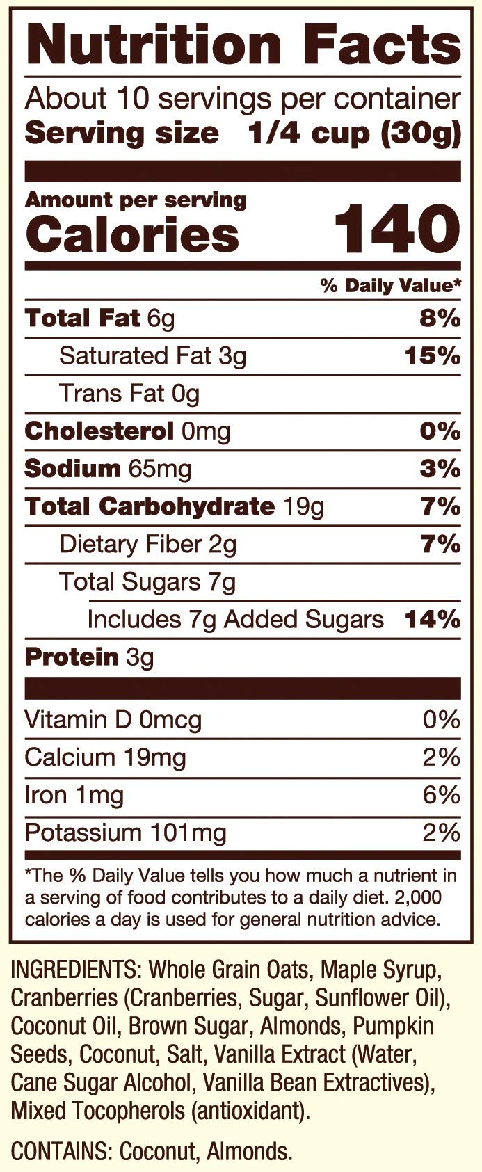 Bobs Red Mill Cranberry Almond Homestyle Granola, 11 Ounce Bag (Pack of 6), Certified Gluten Free, Non-GMO, Whole Grain