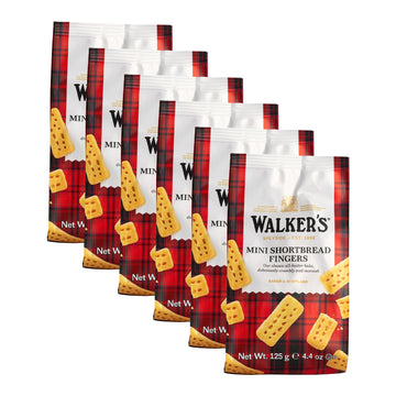 Walker s Shortbread Mini Fingers, Pure Butter Shortbread Cookies, 4.4 Oz (Pack of 6)