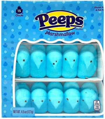 B Bbo Brand Easter Chicks Marshmallow Peeps Value Pack Bundle: 4 Assorted Colors (Total 60 Chicks), 15 Count
