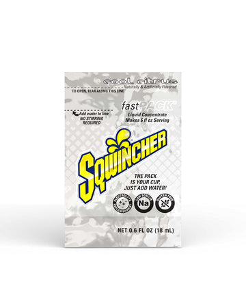 Sqwincher Fast Pack Liquid Concentrate | Cool Citrus Flavored | Low Calorie | Low Sodium | Electrolyte Replenishment Hydration D