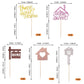 Rssta i Cupcake Toppers 30 Pack Glitter Housewarming Decorations 1.4 x 5 inches Multicolor Model XM082