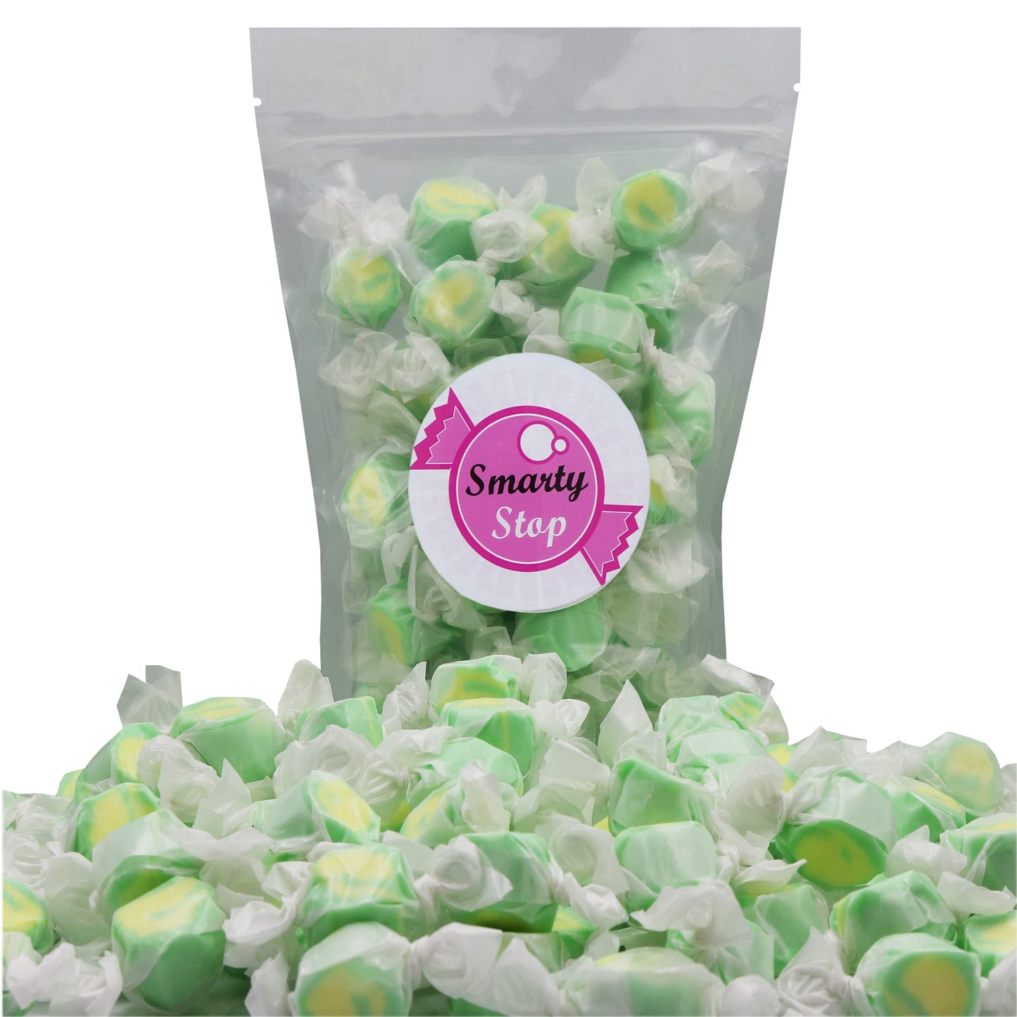 Gourmet Soft And Chewy Salt Water Taffy Candy - Individually Wrapped - Bulk Bag (Key Lime, 3 Pound (Pack Of 1))