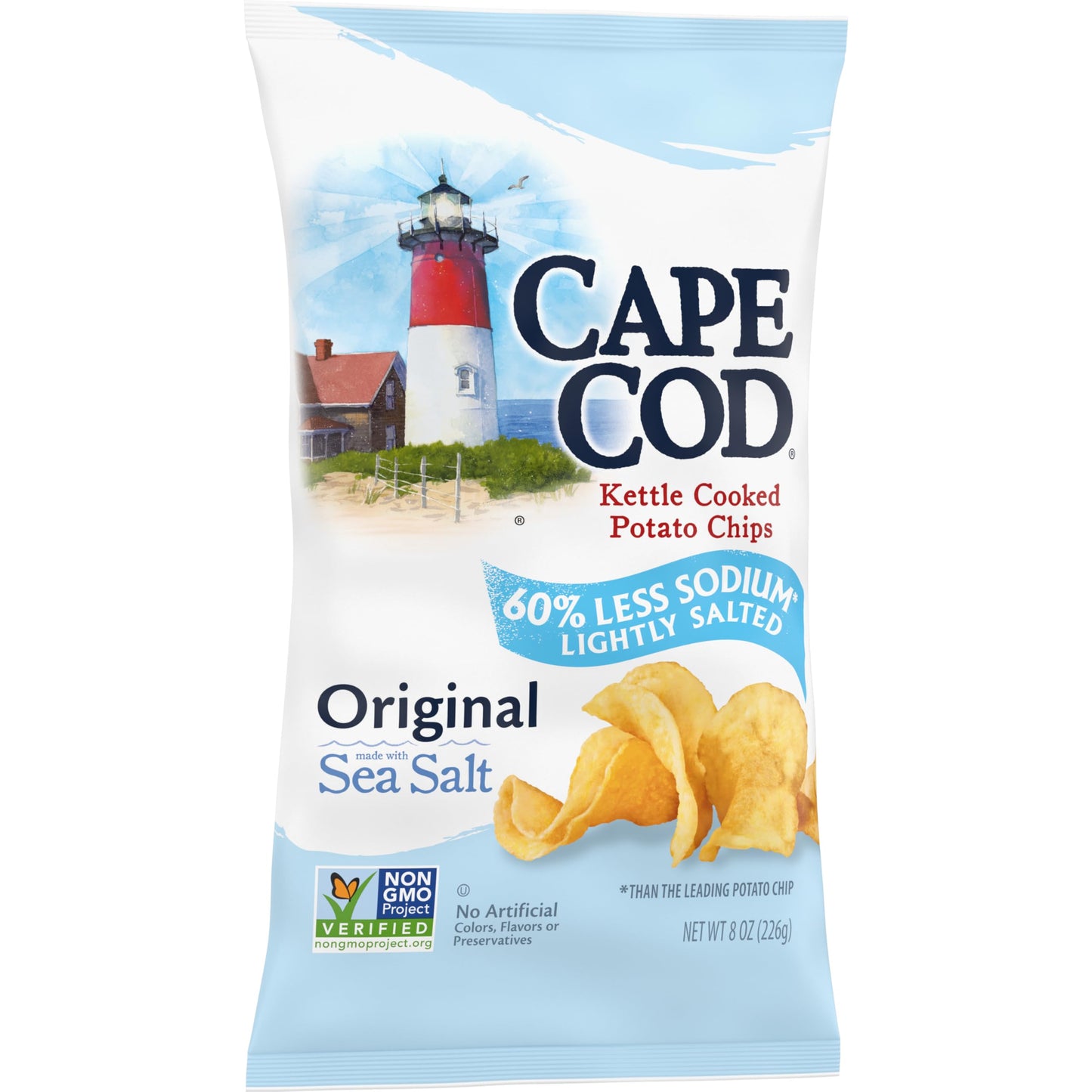 Cape Cod Potato Chips, Lightly Salted Original Kettle Chips, 8 Oz