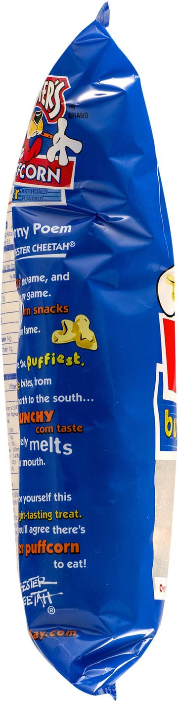 Chesters Butter Flavored Puffcorn Snacks, 3.5oz Bags (Pack of 12)