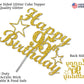95 Birthday Cake Topper Gold Glitter, Party Decoration Ideas, Premium Quality, Sturdy Doubled Sided Glitter, Acrylic Stick. Made