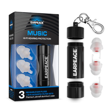 Earpeace Music - Concert Ear Plugs - High Fidelity Ear Plugs For Concerts - Noise Canceling Musicians Ear Plugs - Reusable - Noi