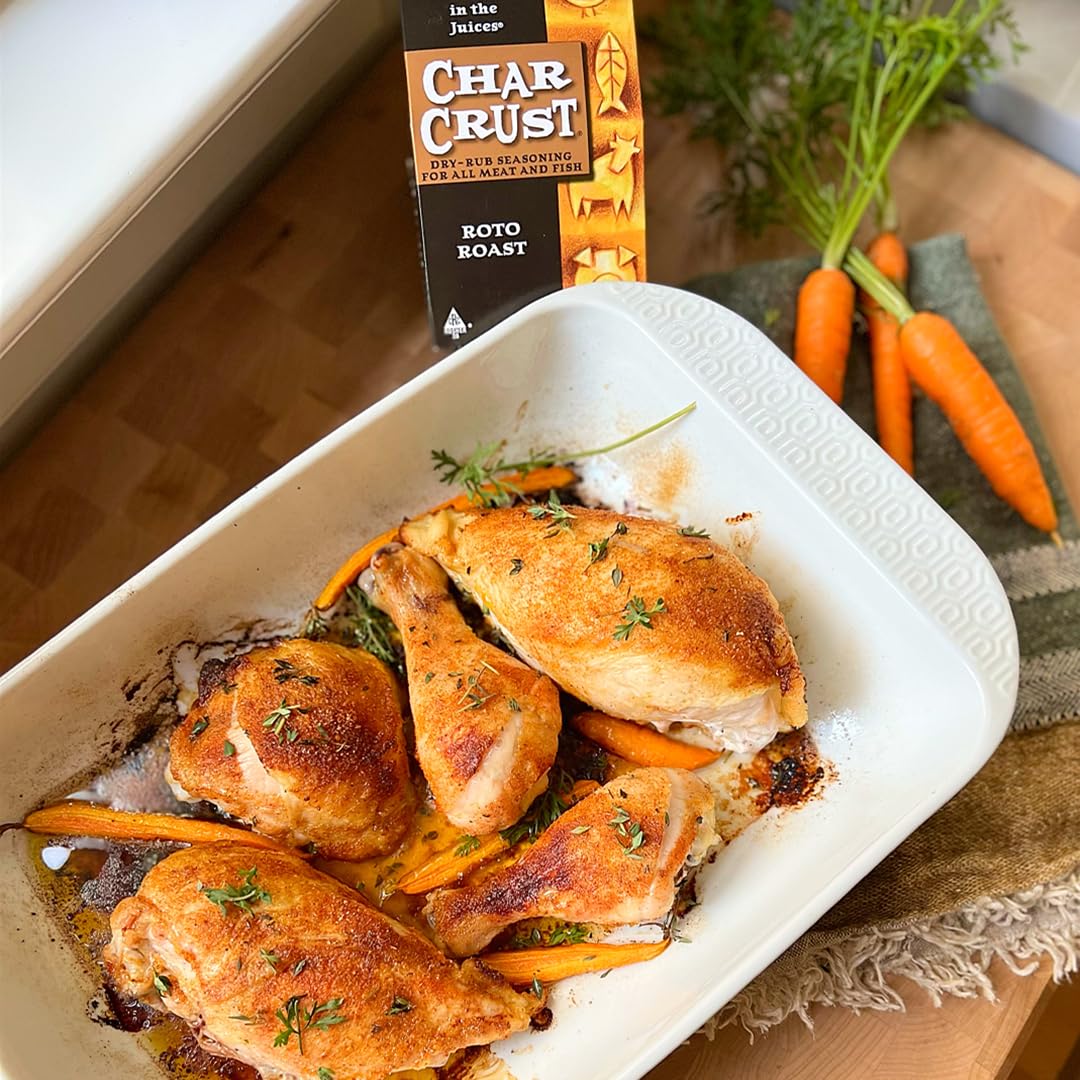 Char Crust Dry-Rub Seasoning, Roto Roast, 4 Ounce (Pack of 6)