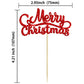 Gyufise 24 Pack Merry Christmas Cupcake Toppers Red Glitter Xmas Holiday Cake Picks Decorations For Christmas New Year Ceremony