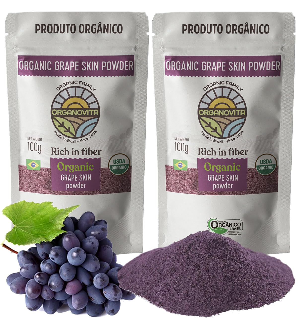 Organic Powder - Blend in Smoothies, Cakes, High Fiber Content, Made w/Cold-Pressed Natural Ingredients, Gluten-Free, All Purpos