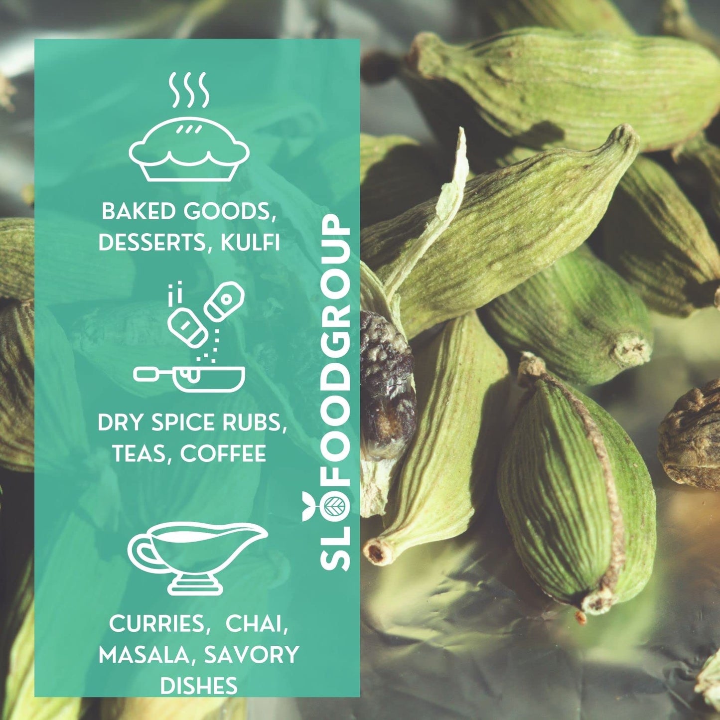 Slofoodgroup Green Cardamom Pods -Natural Cardamom Spice- 32 Oz.