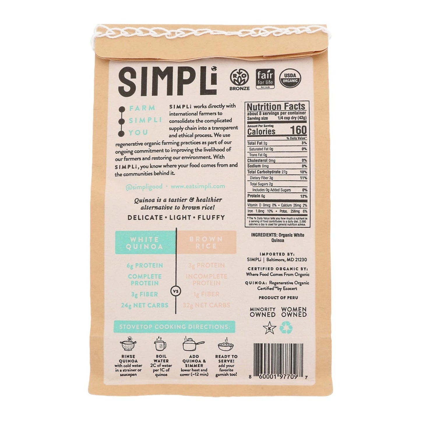 Simpli - Quinoa White Regenrte - Case Of 8-12 Oz