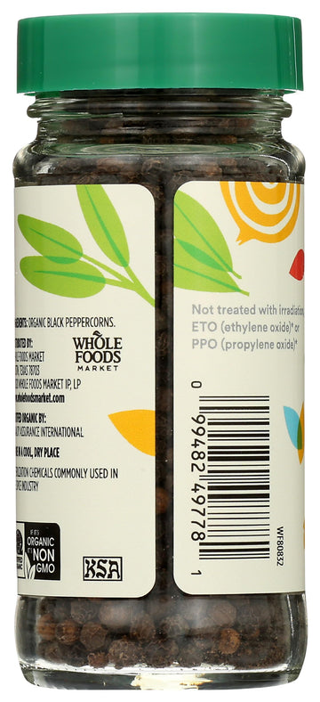 365 by Whole Foods Market  Organic Black Peppercorns  1.87 Ounce