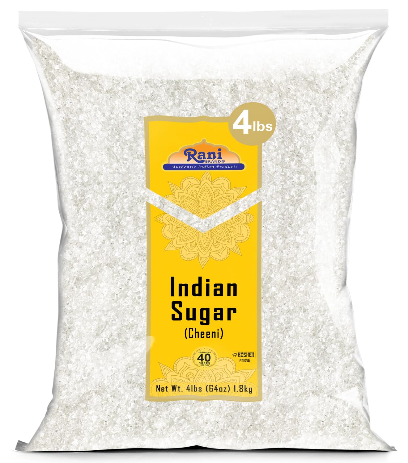 Rani Indian Sugar Khand (Khandsari) - All Natural, Gluten Friendly, Vegan, NON-GMO, Kosher, 64oz (4lbs)