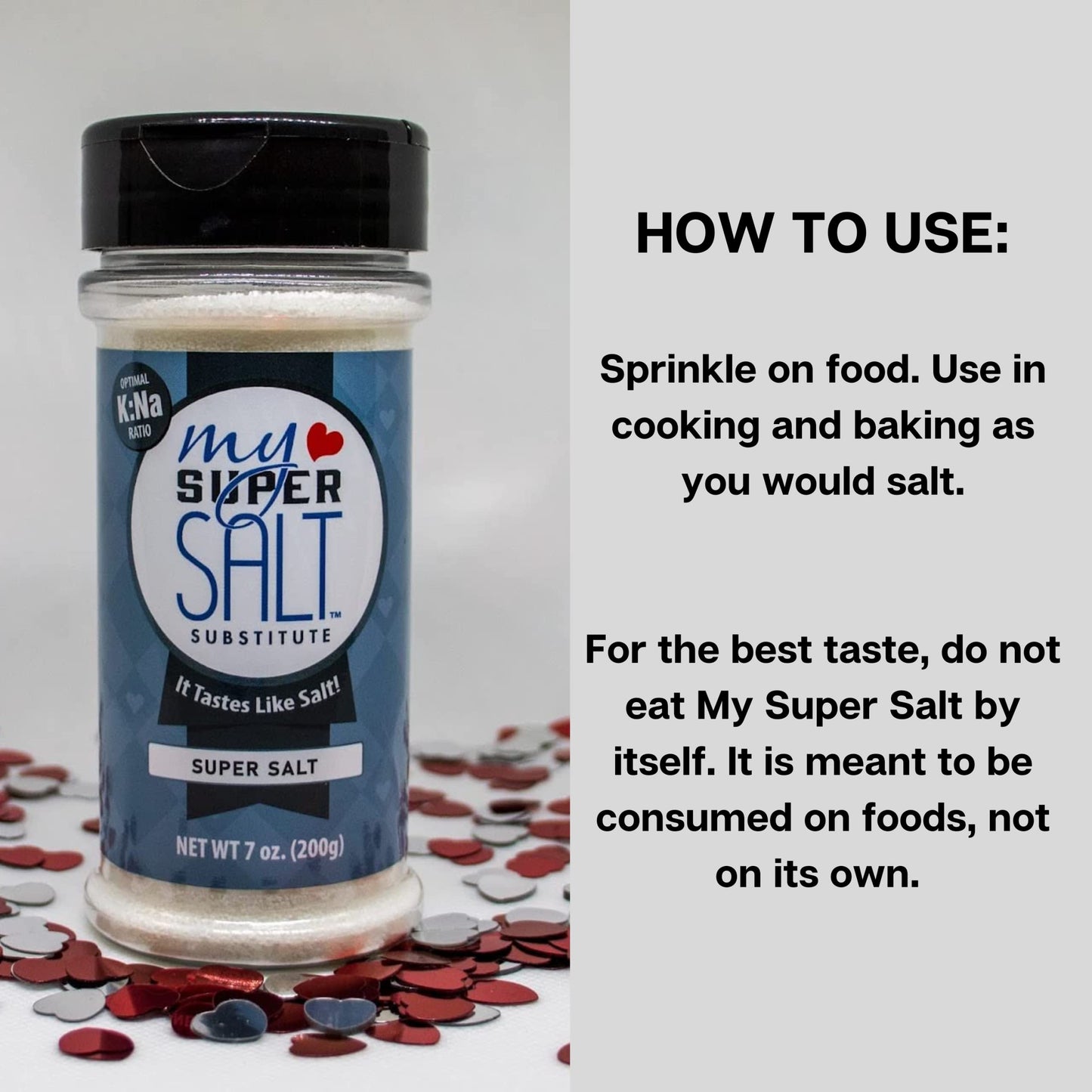 My SUPER SALT - Functional Salt Alternative with Real Salt Taste - 85% Less Sodium - Mineral Balanced Support - Smart Seasoning