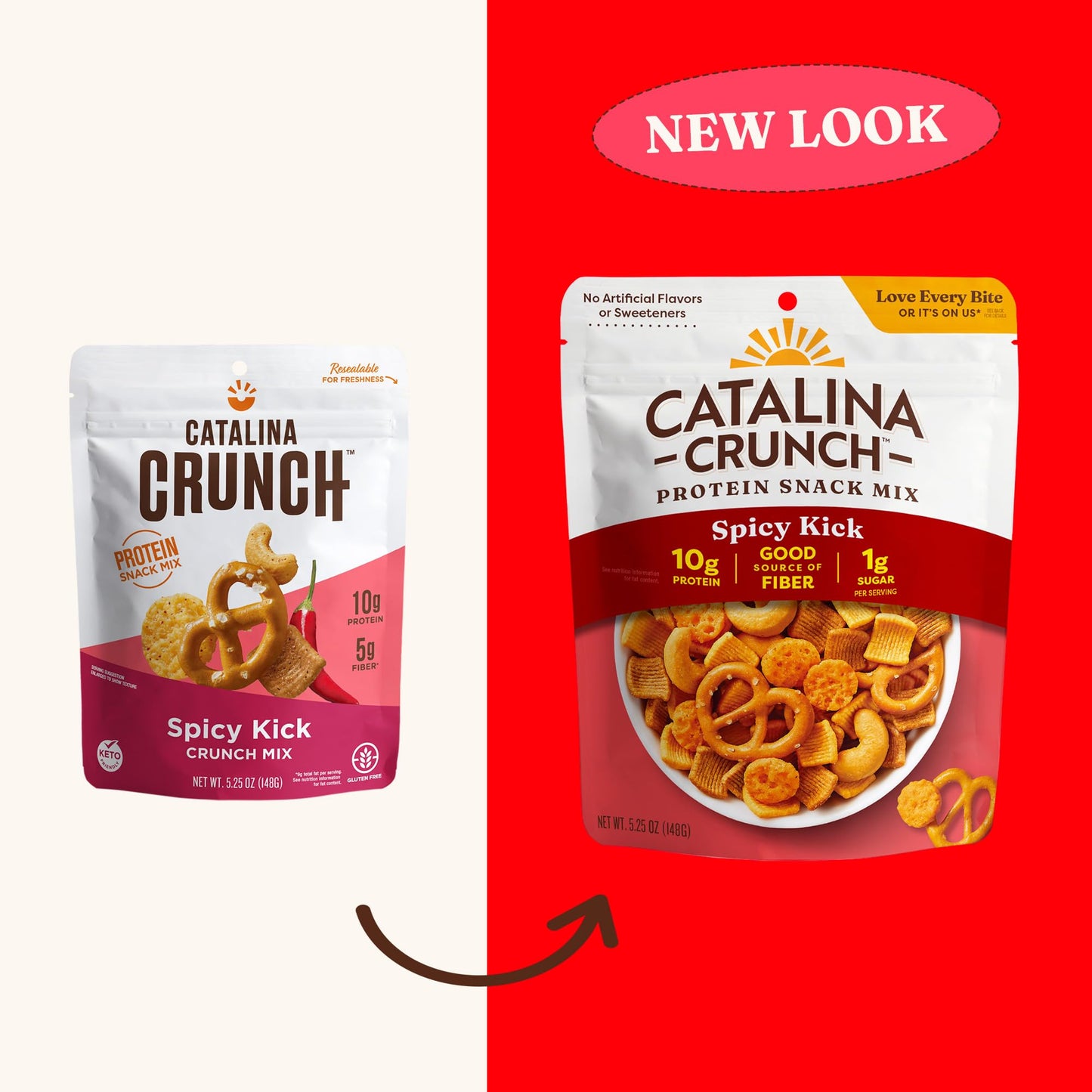 Catalina Crunch Protein Snack Mix With Cheese Crisps - 10G Protein, 1G Sugar Per Serving - Good Source Of Fiber, Keto, Gluten Free - Spicy Kick, 5.25 Ounce Bag (Pack Of 1)