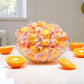 Premium Orange Saltwater Taffy Chewy Candy Sweet Citrus Flavor Bulk 1 Lb Bag 60+ Pieces Individually Wrapped, Nut & Gluten Free