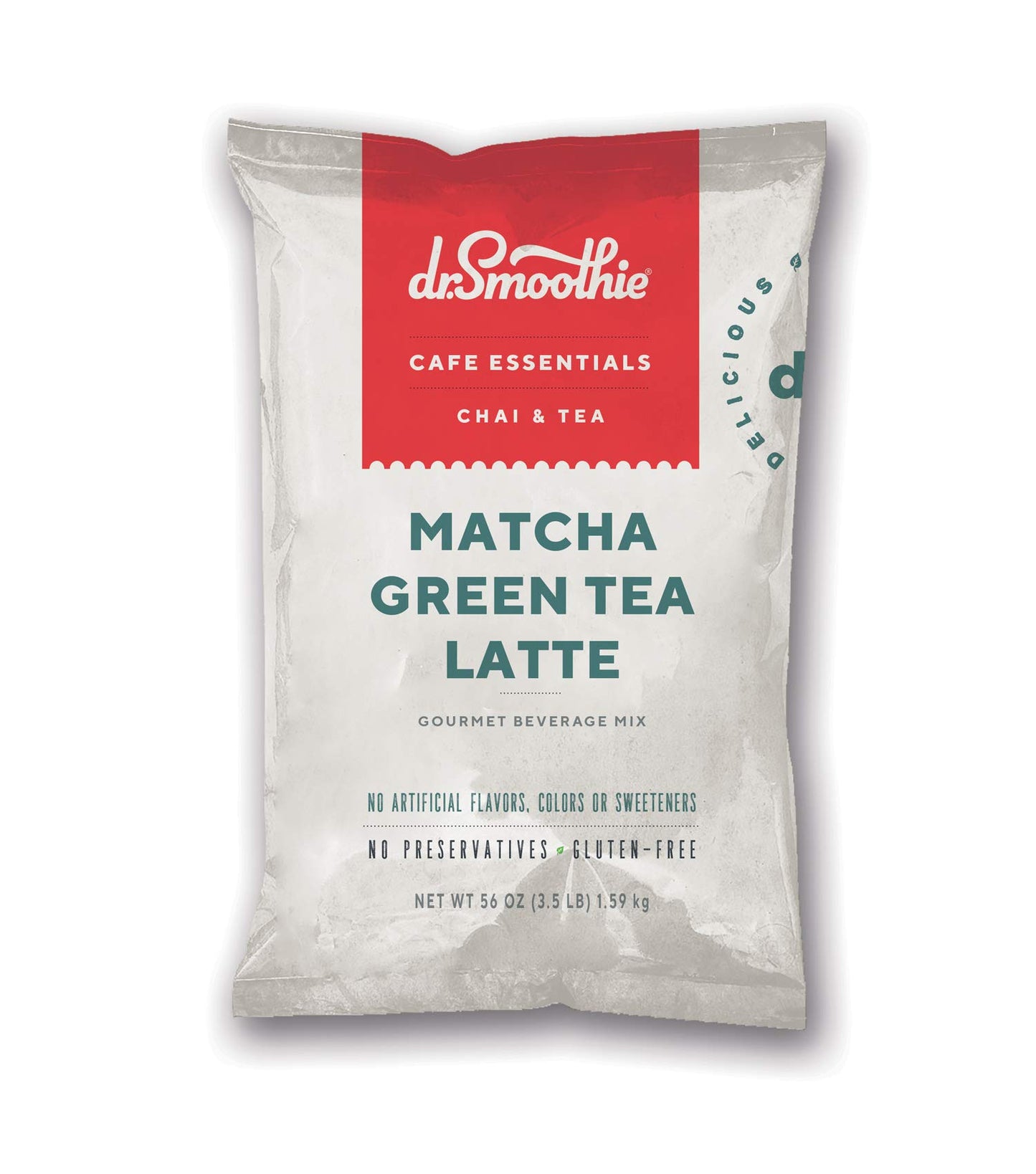 Dr. Smoothie Matcha Green Tea Latte, No Artificial Additives, 51mg Caffeine, 56 Ounce, 30 Servings
