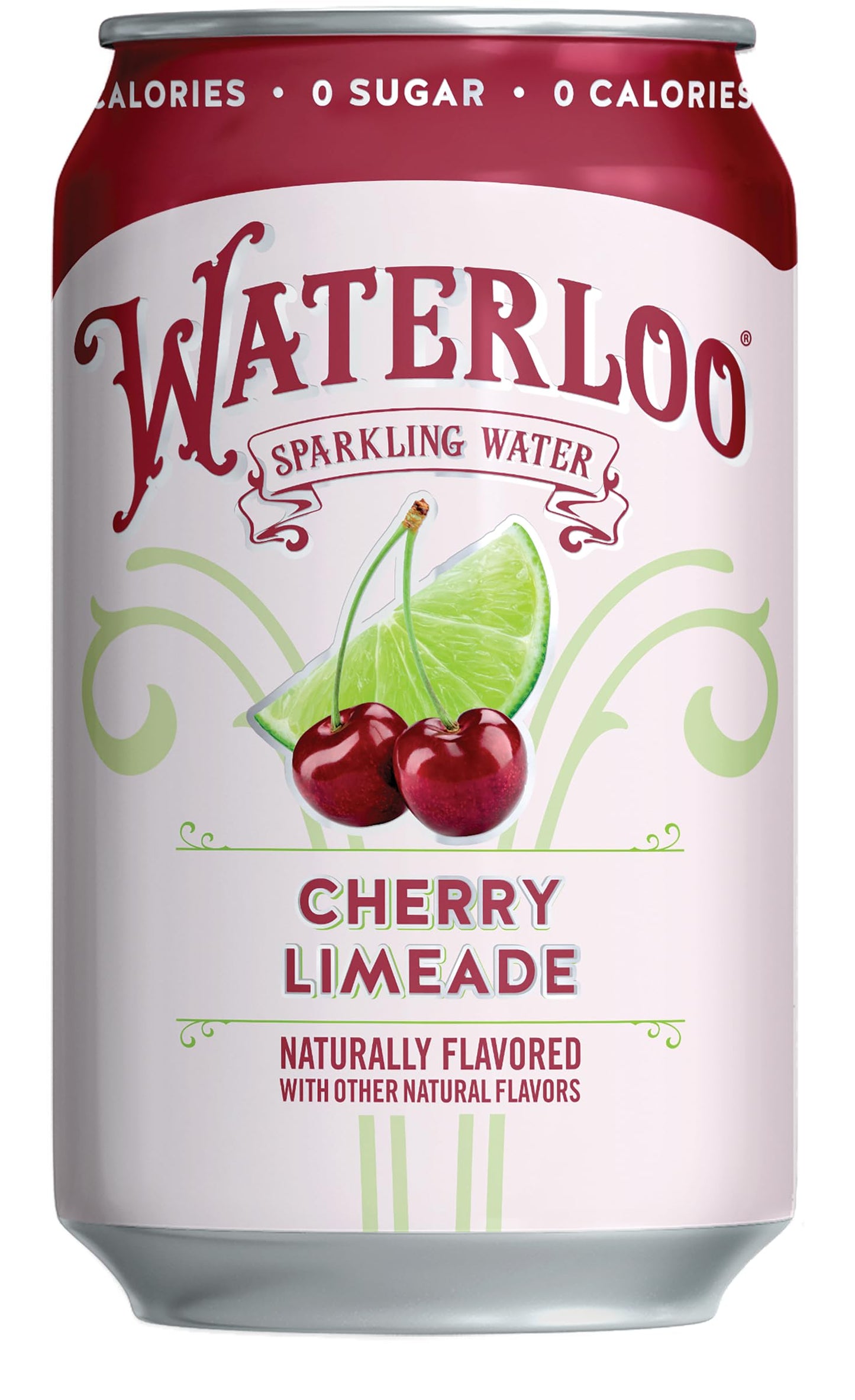 Waterloo Sparkling Water, Cherry Limeade Naturally Flavored, 12 Fl Oz Cans (Pack of 12) - Zero Calories and Zero Sugar or Sweete