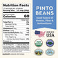 Organic Dried Pinto Beans 1lb Bulk by Doudlah Farms - Farmed From Regenerative Soil | Tested Clean Certified | Vegan, Non-GMO, G