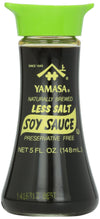 Yamasa Soy Sauce, Naturally Brewed Less Salt Low Sodium Preservative Free in Glass Dispenser, 5 fl oz (Pack of 1)