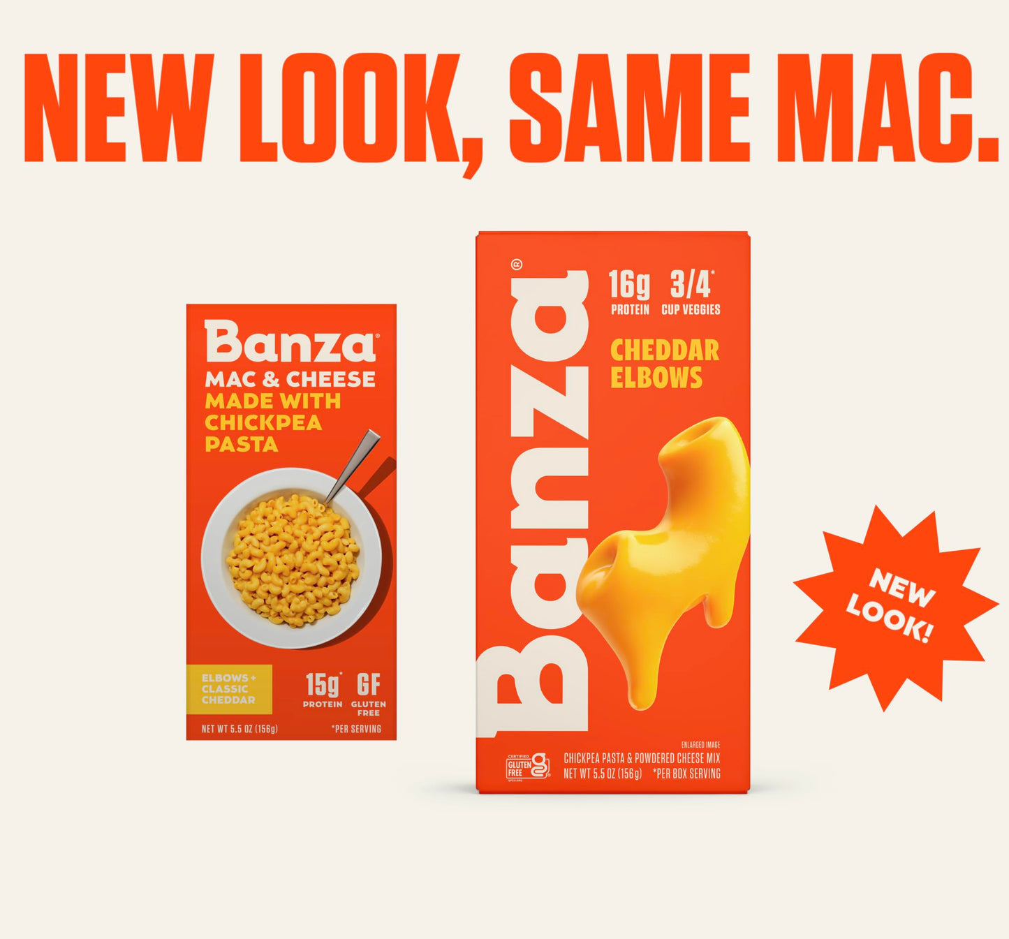 Banza Elbows & Classic Cheddar Mac and Cheese - High Protein, Gluten Free, 5.5oz - Lower Carb Healthy Pasta Meal