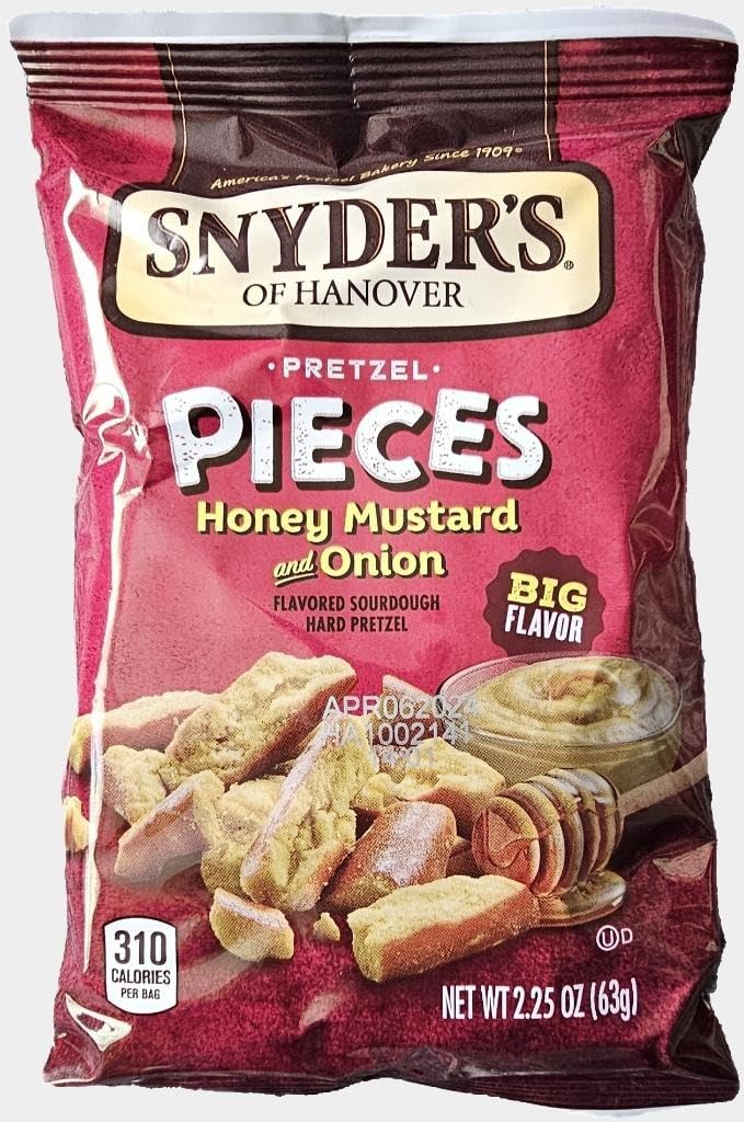Snyders of Hanover Pretzel Pieces, Honey Mustard Onion, 2.25 oz, Pack of 12 by SUPERDEALS with Mystery Gift