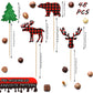 Outus Lumberjack Cupcake Toppers, 48 Pieces, Buffalo Plaid, Red/Black Baby Shower Decorations