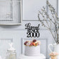 Rssta i Cake Topper Glitter 25th Birthday Decoration Black