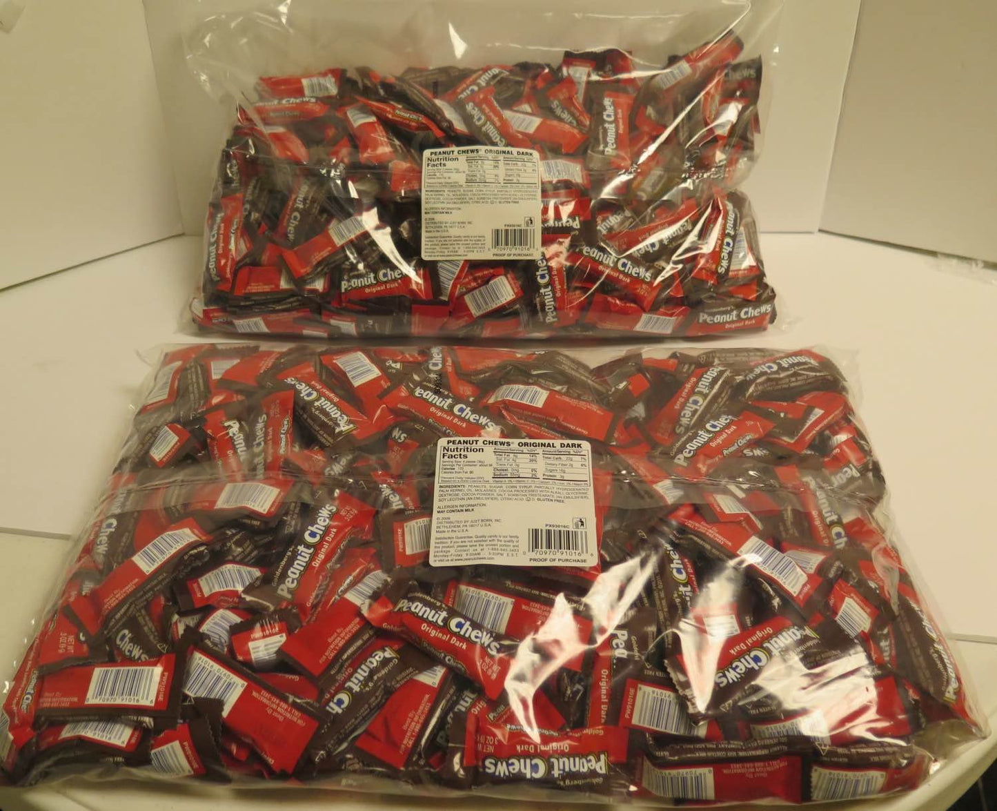 Original Dark Chocolate Goldenberg'S Peanut Chews 225 Count , 4 Lbs From (Jersey Candy Company)